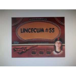   : 2011 Topps Leather Nameplate Tim Lincecum Giants: Sports & Outdoors