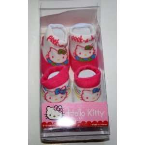   Girl Baby Infant Sock, Pink and White Peek a boo 2 Pair.: Baby