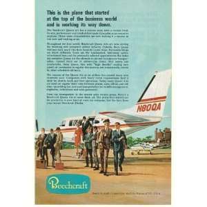  1967 Beechcraft Queen Air Airplane Print Ad (17507)