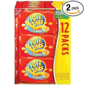 Ritz Bits Cheese Sandwich (1 Ounce Packages), 12 Count Trays (Pack of 