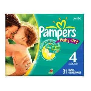  Pampers Baby Dry Diapers Size 4 4X31 Baby