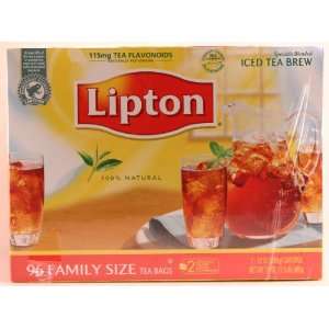 Lipton Iced Tea Brew 96 Family Size Tea Bags 24oz  Grocery 