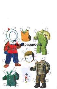 VINTGE BABY BROTHER SISTER PAPER DOLL LAZER RPRO ORG SZ  