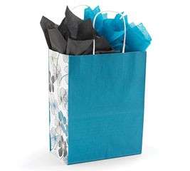 BLUE FLORAL TREAT GIFT BAGS PARTY SHOWER BIRTHDAY  