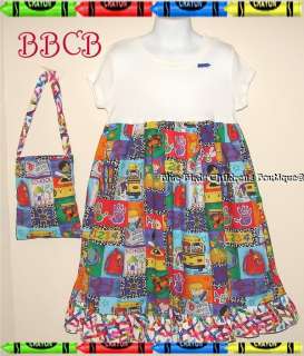 BACK TO SCHOOL Bus Girls Tshirt Dress BBCB Boutique 6  