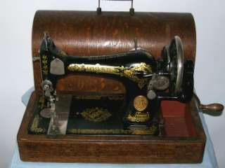 Singer Dome Top Hand Crank Sewing Machine NICE  