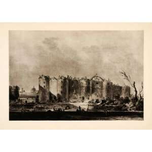 1937 Photogravure Demolition Bastille Louis Gabriel Moreau Historic 