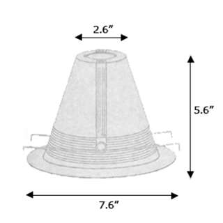 Recessed Air Tight Baffle Trim for 6 Line Voltage Housing Can