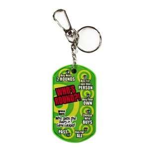   Whos Round? Drinking Game Decision Maker Keyring Gifts Toys & Games