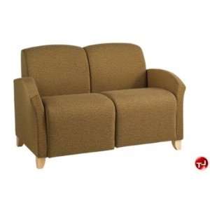 Olive Reception Lounge Lobby Two Seat Loveseat Sofa, Re Upholsterable