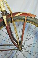   1936 M. Wards Hawthorne moto   balloon tire bicycle bike red white