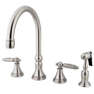 Princeton Brass PKS2798GLBS 8 inch widespread kitchen faucet with 
