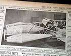 1930 ROCKET AIRPLANE Germany Test Flight OLD Newspaper  