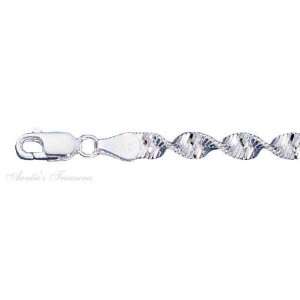   Silver Twisted Magic Chain Choker Necklace 050 9.6 grams: Jewelry