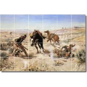   Floor Tile Mural 14  24x36 using (24) 6x6 tiles