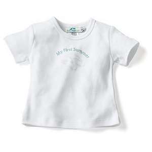    UV Protective Girls My First Summer T Shirt  White 12 Months Baby