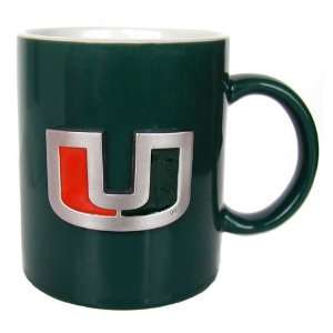  Miami Hurricanes NCAA 2 Tone Coffee Mug: Sports & Outdoors