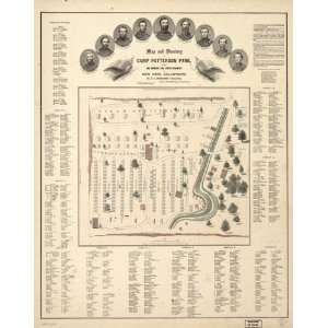  Civil War Map Map and directory of Camp Patterson Park 