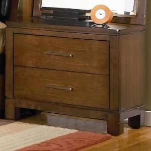  Contemporary 2 Drawer Night Stand: Kitchen & Dining