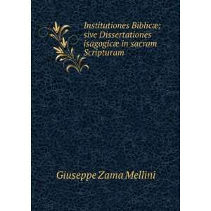  Institutiones BiblicÃ¦; sive Dissertationes isagogicÃ 