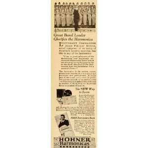  1927 Vintage Ad Hohner Harmonica John Philip Sousa Band 