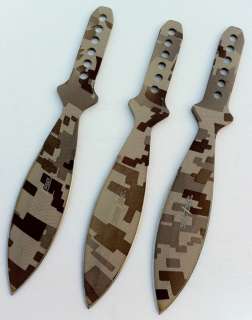INCH THROWING KNIFE SET   3 PCS SET OF CAMO COLOR  
