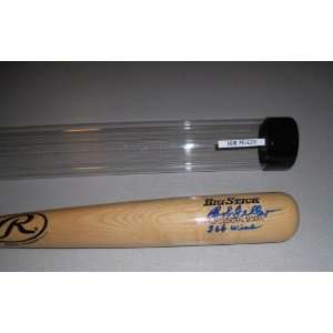 Bob Feller Hand Signed Autographed Rawlings Big Stick Professional 