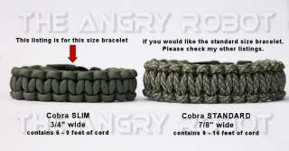 Paracord Bracelet Cobra Slim   Goldenrod & Caribbean  