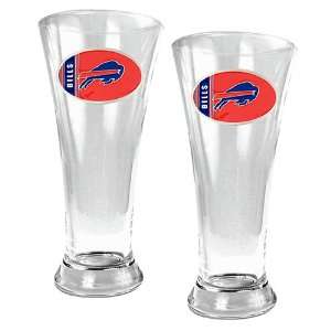  Buffalo Bills 2 Piece Pilsner Beer Glass Set: Kitchen 