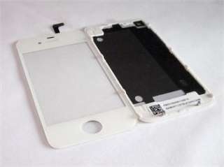 White Replacement Front LCD Digitizer +Glass Back Door+Button for 
