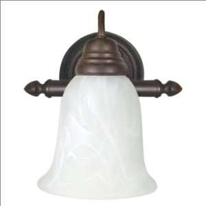   Decor Bathroom Dark Brown Wall Sconce with White Marble Glass Shade