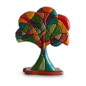  Cedar and mahogany sculpture, Tree of Life