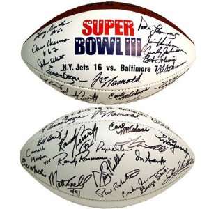 New York Jets 1969 Super Bowl Team Autographed Football:  