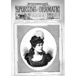  1890 Antique Portrait Miss Florence Bilton Lady Woman