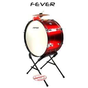   24x12 Drum Bass Tambora with Stand Red FEV2412 RD: Musical Instruments