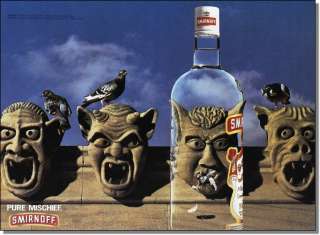 1995 Smirnoff Vodka   Pure Mischief Humorous Print Ad  