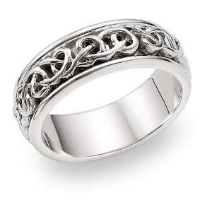  Bowen Platinum Celtic Wedding Band Ring Jewelry