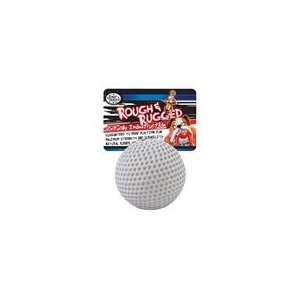   Rough and Rugged Dog Toy Golf Ball W/Bell 2.75 White 2