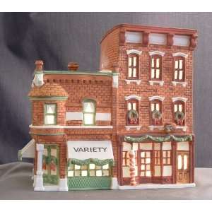 DEPARTMENT 56 CHRISTMAS IN THE CITY VARIETY STORE & BARBERSHOP 