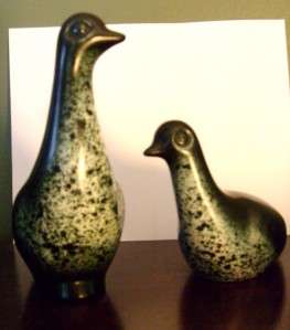   Century Howard Pierce California Pottery Pigeon Ceramic Figurines Set