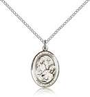 sterling silver st fina medal protector patron saint one day