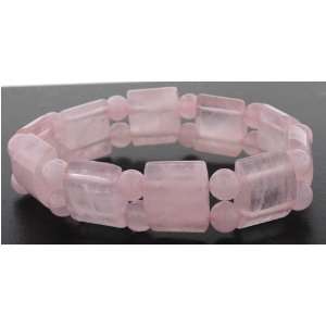  Tanker Stretch Bracelet   Rose Quartz Jewelry