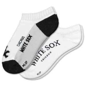  MLB Chicago Whitesox Mens No Show Socks (2 Pack) Sports 