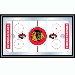  NHL Chicago Blackhawks Framed Hockey Rink Mirror: Sports 