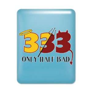 iPad Case Light Blue 333 Only Half Bad with Angel Halo Devil Pitchfork 