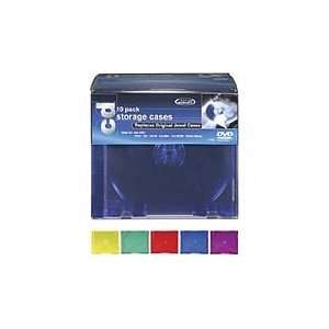  Discwasher 1158 CD 10 pack Jewel Cases, Assorted Colors 
