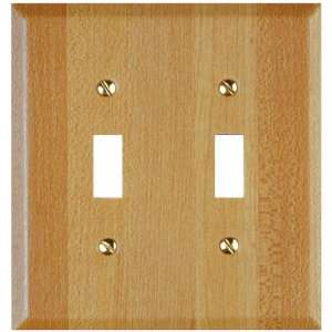  Butcher Block   2 Toggle Wallplate