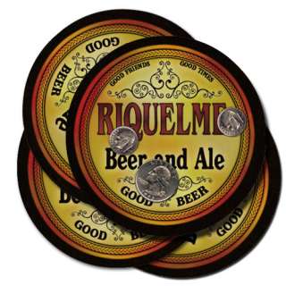 Riquelme s Beer & Ale Coasters   4 pak  