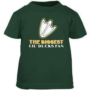  Oregon Ducks Green Infant Biggest Lil Fan T shirt: Sports 