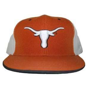  NCAA Texas Longhorns Fitted Hat Cap   Orange / White (Size 